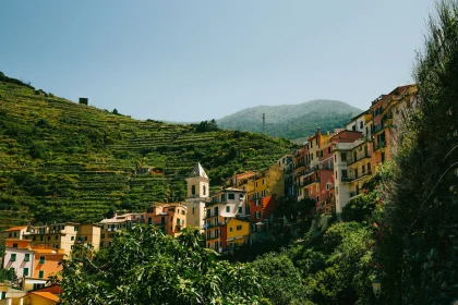 Mountain Town in Italy Has Beautiful Views and Tasty Food - concrete houses near trees