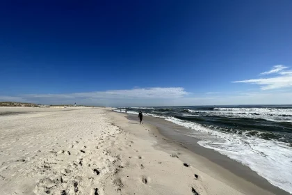 Ocean Beach Fire Island Travel Guide, Fun Things to Do - a person walking on a beach