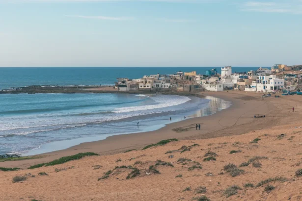 Morocco beach getaways couples - a view of a beach with