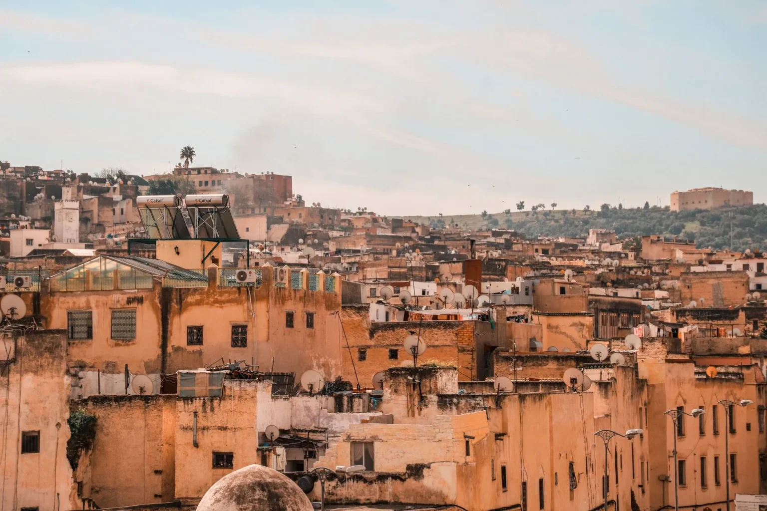 Rooftop restaurants Morocco - Stunning aerial view of a traditional