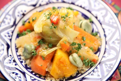 Moroccan cuisine regional flavours - Close-up of a traditional Moroccan vegetable