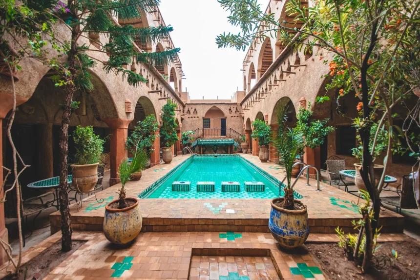 Best riads Morocco - Charming pool courtyard of a traditional
