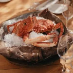 Moroccan seafood coast - Exquisite seafood presentation with crab and