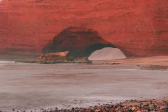 Morocco hidden beaches - A stunning natural arch formation on