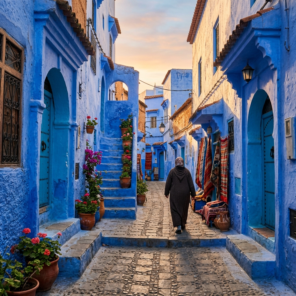 Chefchaouen Blue Streets Morocco
