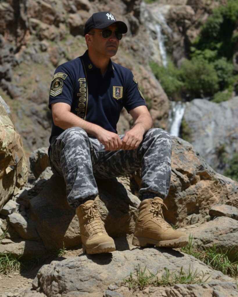Mohamed Bourbiza at the Ouzoud waterfalls in the Middle Atlas, Morocco