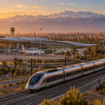 Morocco 2030 airport and high-speed train, new transport infrastructure linking Casablanca and Marrakech